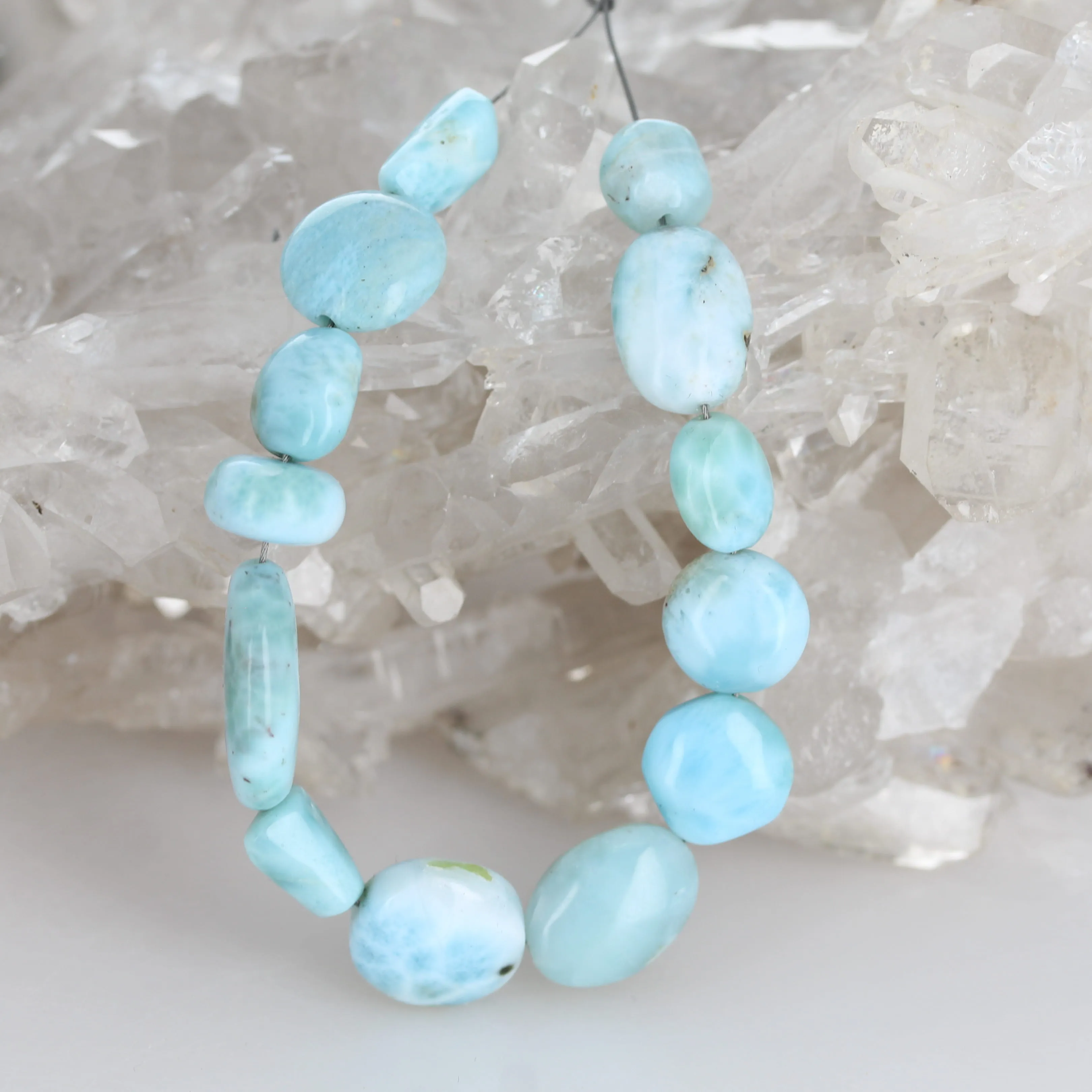 AAA LARIMAR Beads Mixed Shapes 6