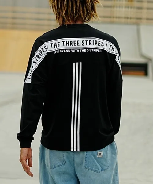 adidas  |Crew Neck Street Style Long Sleeves Cotton Oversized