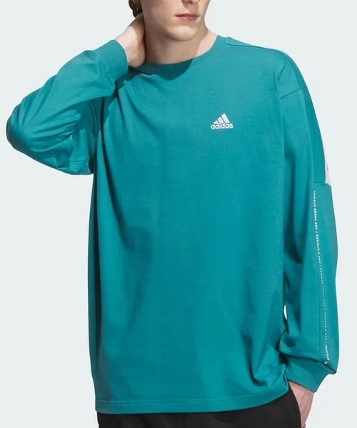 adidas  |Crew Neck Street Style Long Sleeves Cotton Oversized