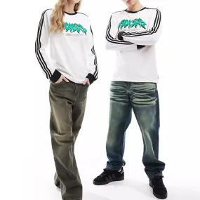 adidas  |Crew Neck Unisex Street Style Long Sleeves Plain