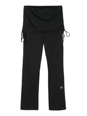 Adidas x Stella McCartney Logo-Raised Straight Pants in Black