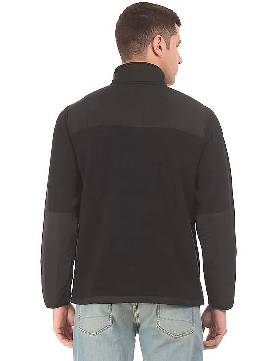 Aeropostale Panelled Fleece Jacket