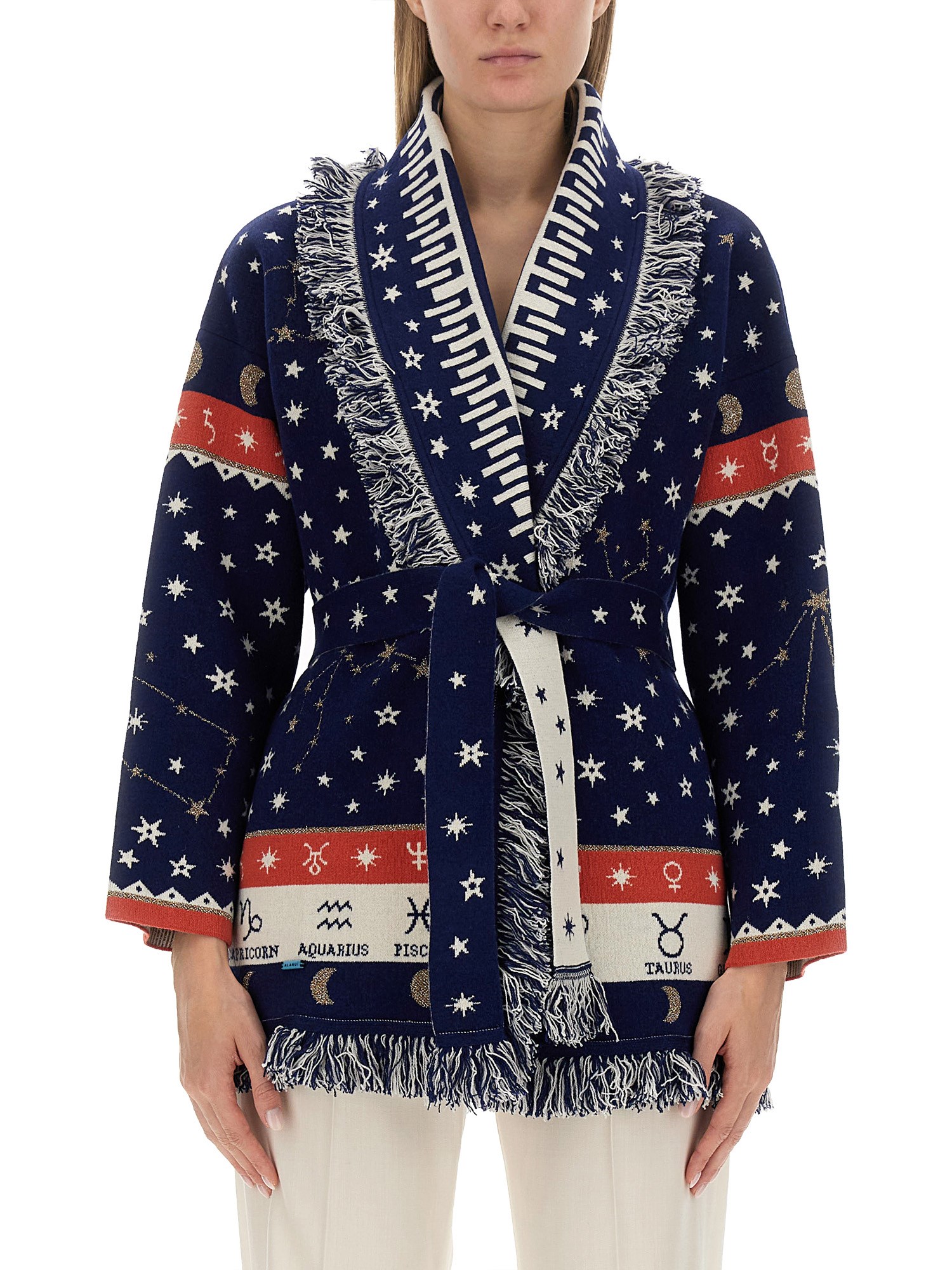 ALANUI    ASTROLOGY WHEEL WOOL CARDIGAN