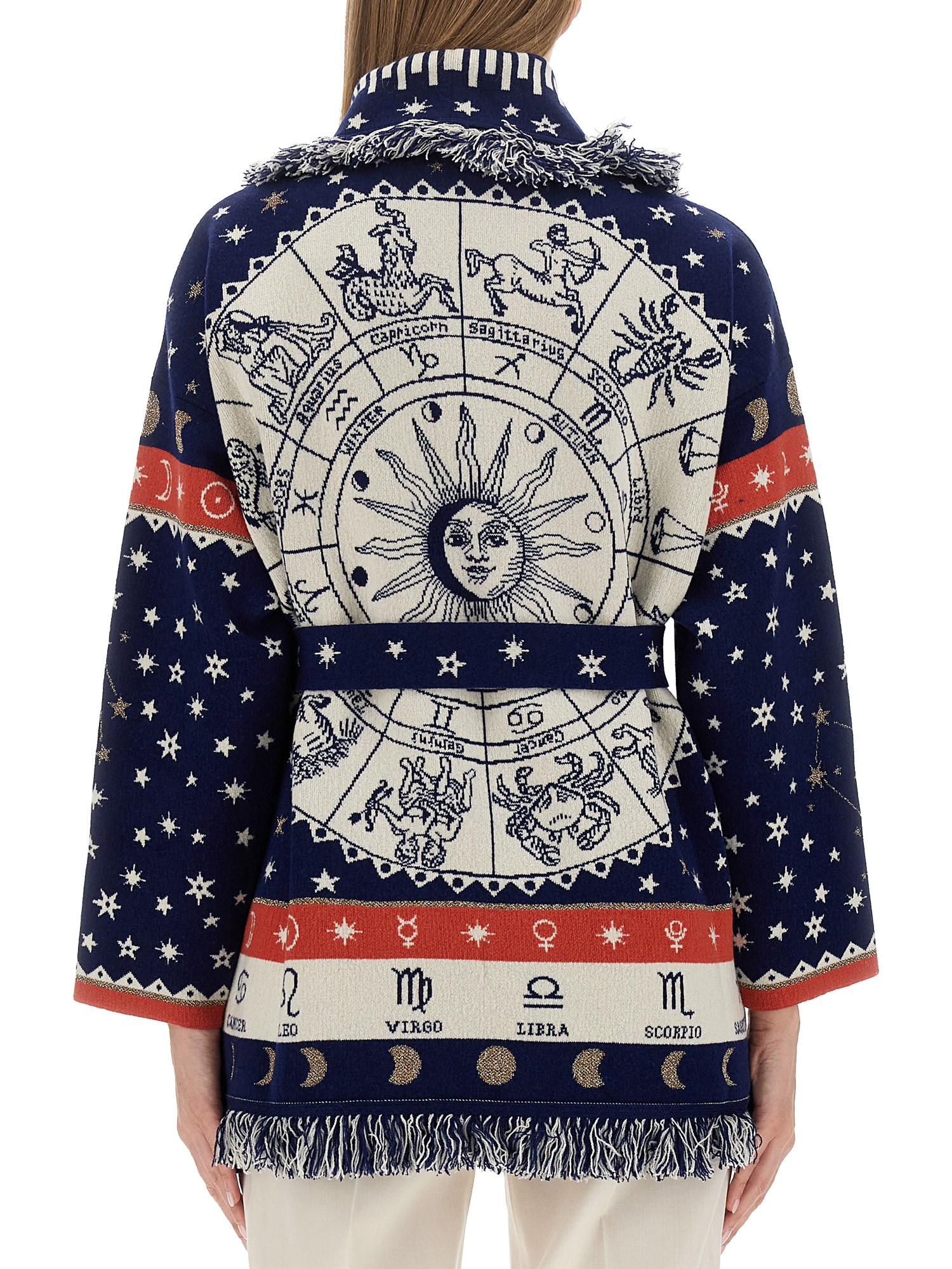 ALANUI    ASTROLOGY WHEEL WOOL CARDIGAN