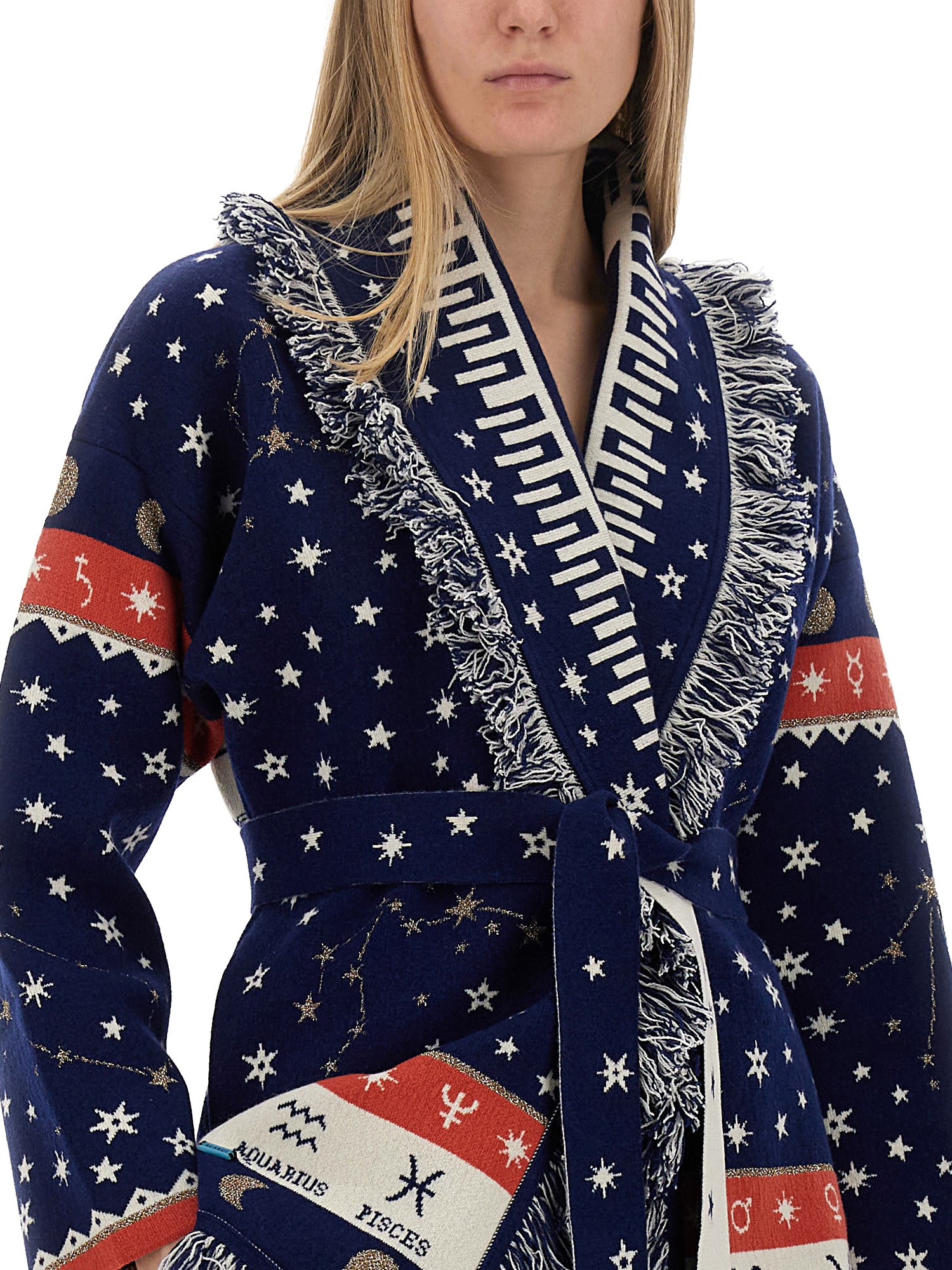 ALANUI    ASTROLOGY WHEEL WOOL CARDIGAN