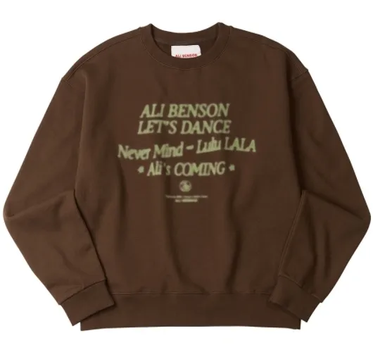 ALI BENSON  |Unisex Street Style Long Sleeves Logo Sweatshirts