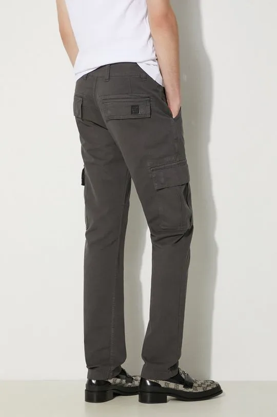 Alpha Industries cotton trousers Agent Pant gray color 158205