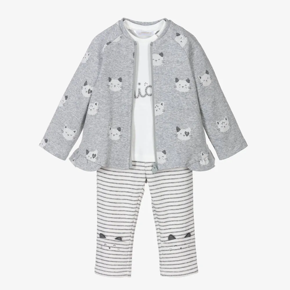 Baby Girls Grey Leggings Set 