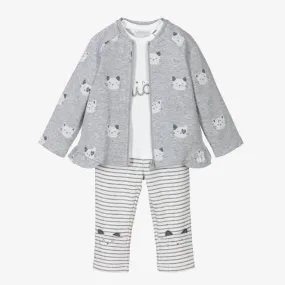 Baby Girls Grey Leggings Set 