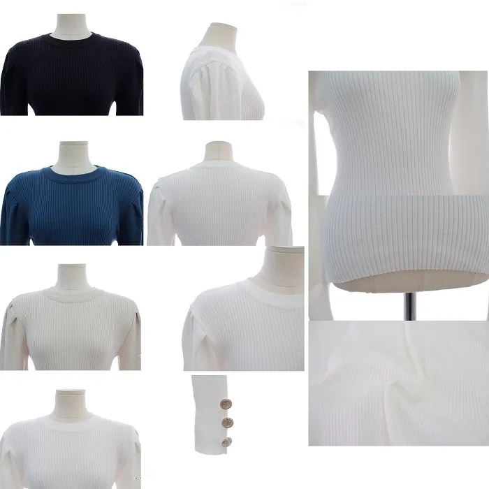 BADDIARY  |Casual Style Long Sleeves Plain Office Style Puff Sleeves