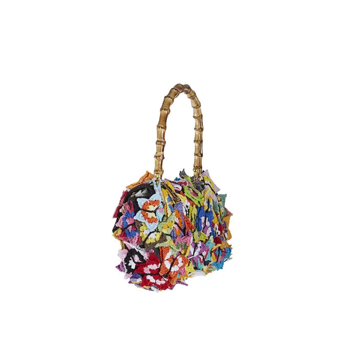 BAG OSTUNI CLUTCH IN JEANS Woman Multicolor