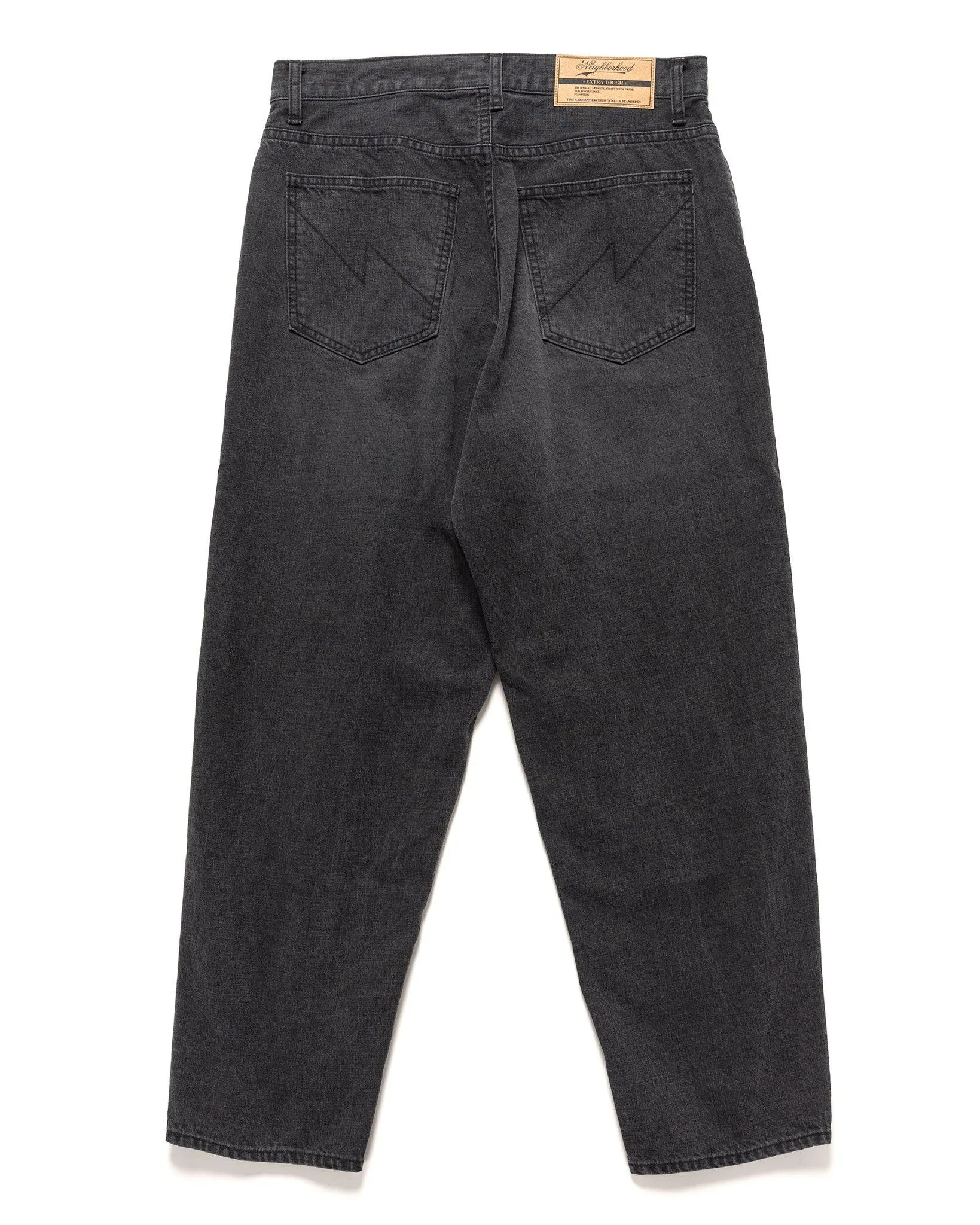 Baggysilhouette Denim Pants Black