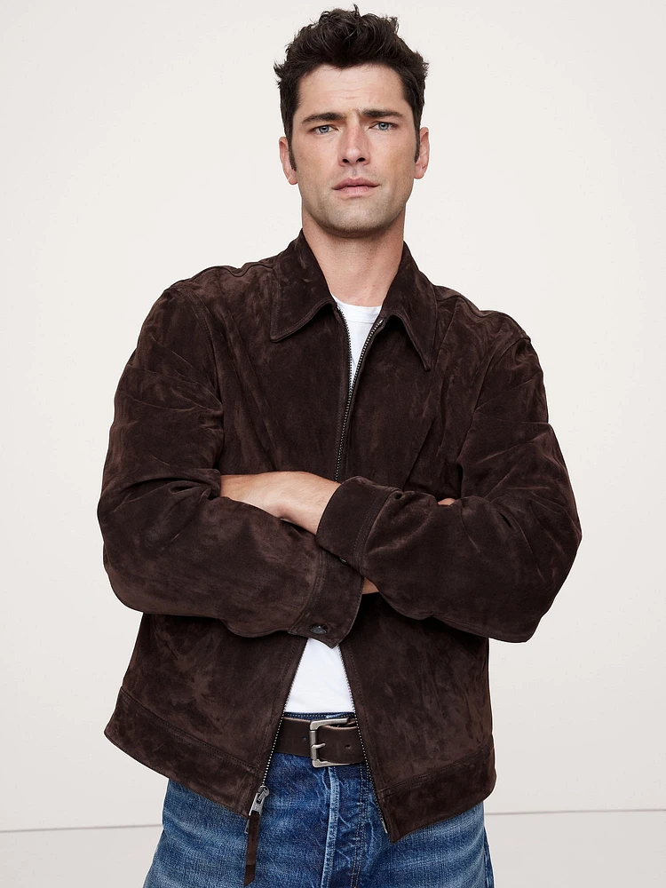 Banana Republic Suede Garage Jacket