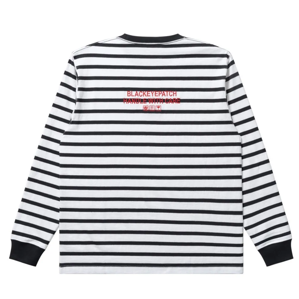 BlackEyePatch  |Stripes Unisex Street Style Long Sleeves Cotton