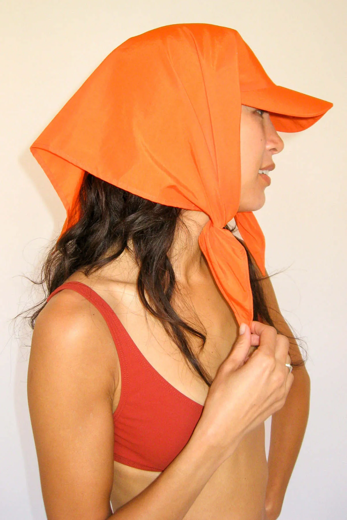 Brimmed Swim Scarf - Orange