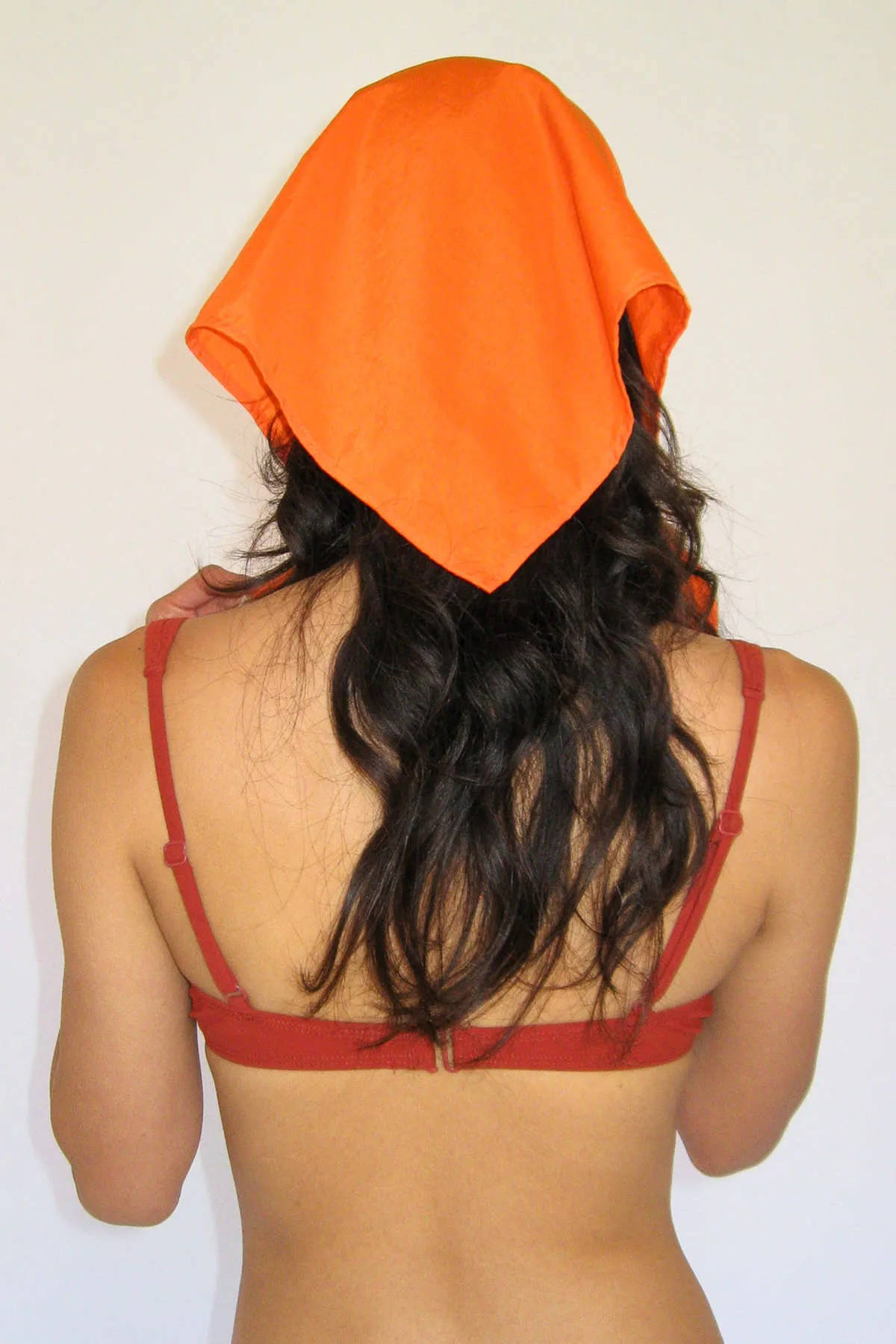 Brimmed Swim Scarf - Orange