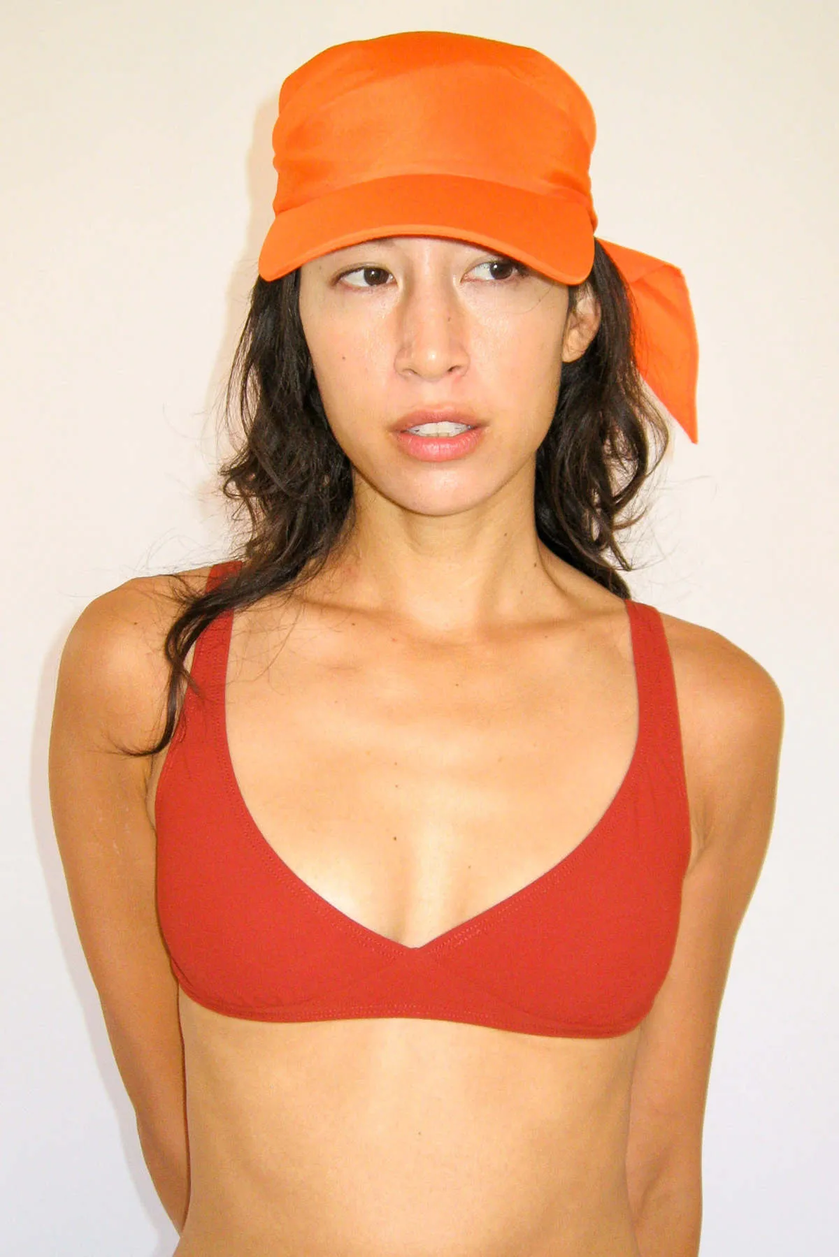 Brimmed Swim Scarf - Orange