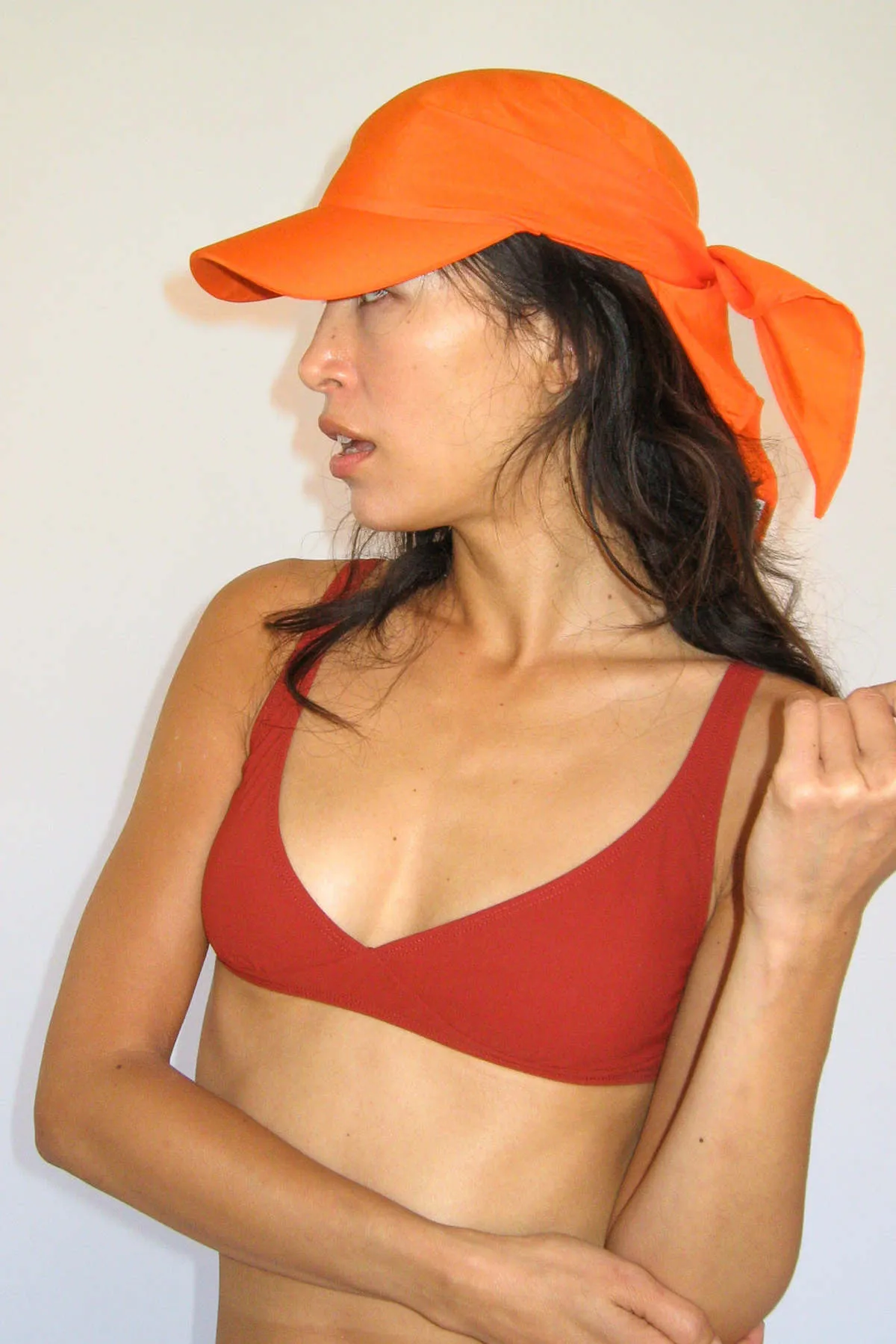 Brimmed Swim Scarf - Orange