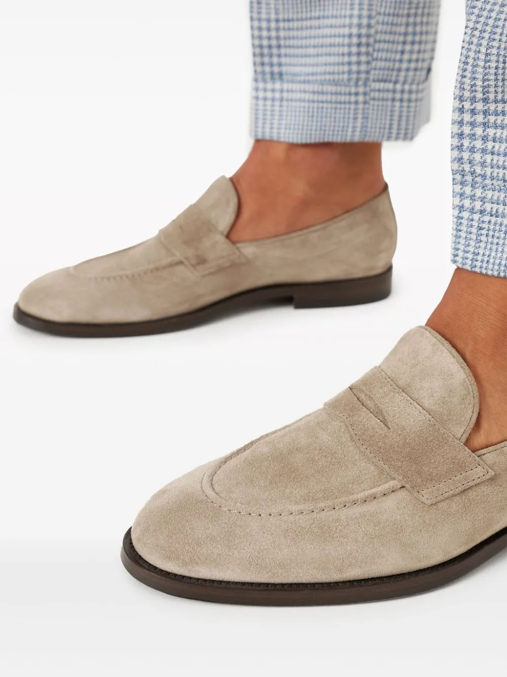 Brunello Cucinelli - Mocassins en daim