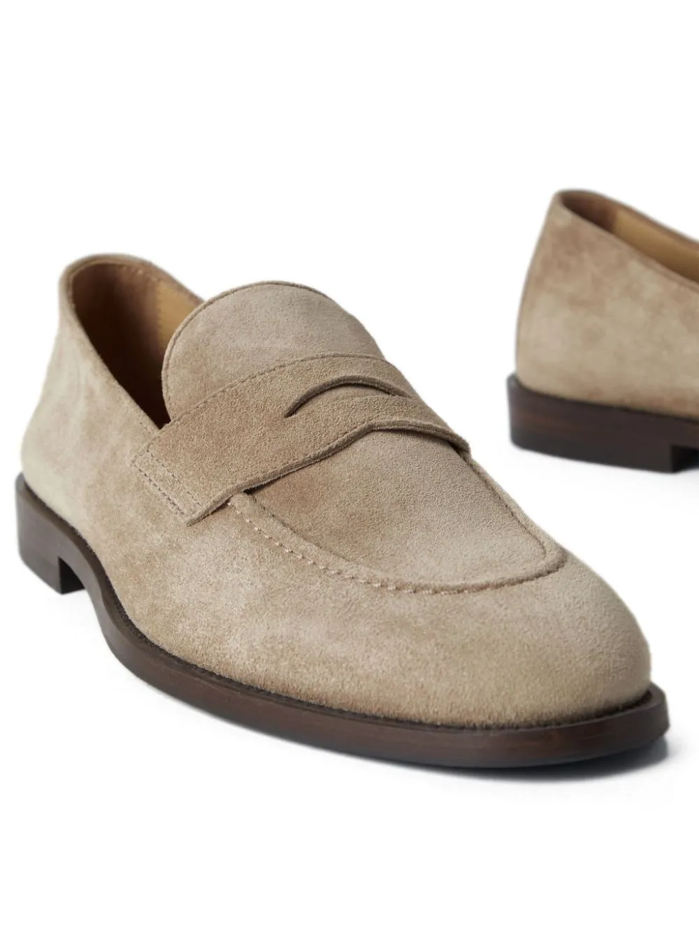 Brunello Cucinelli - Mocassins en daim