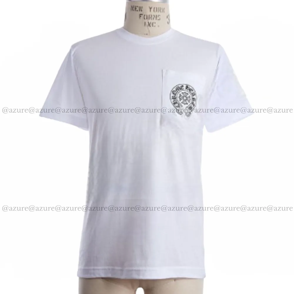 CHROME HEARTS  |Pullovers Street Style Plain Short Sleeves Logo T-Shirts