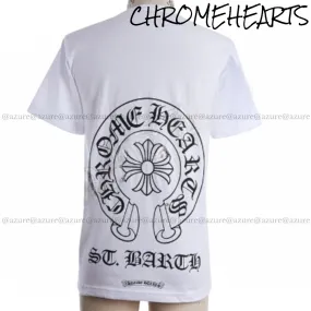 CHROME HEARTS  |Pullovers Street Style Plain Short Sleeves Logo T-Shirts