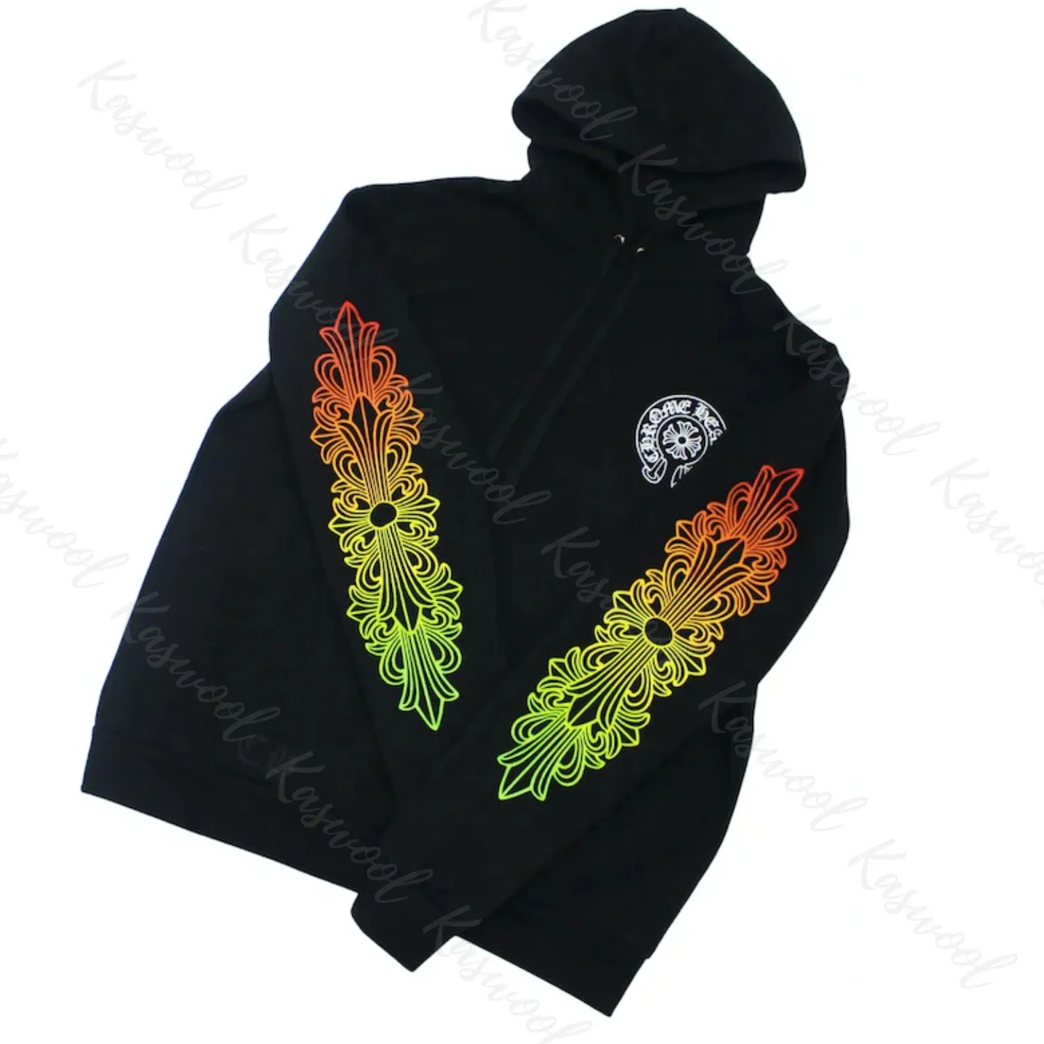 CHROME HEARTS  |Pullovers Unisex Street Style Long Sleeves Plain Cotton