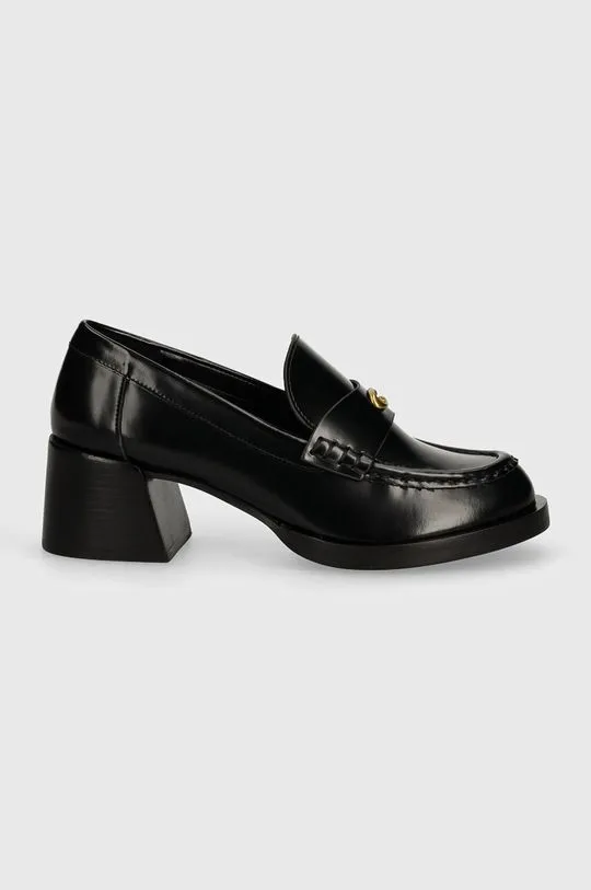 Coach leather court shoes Natalie black color CU228