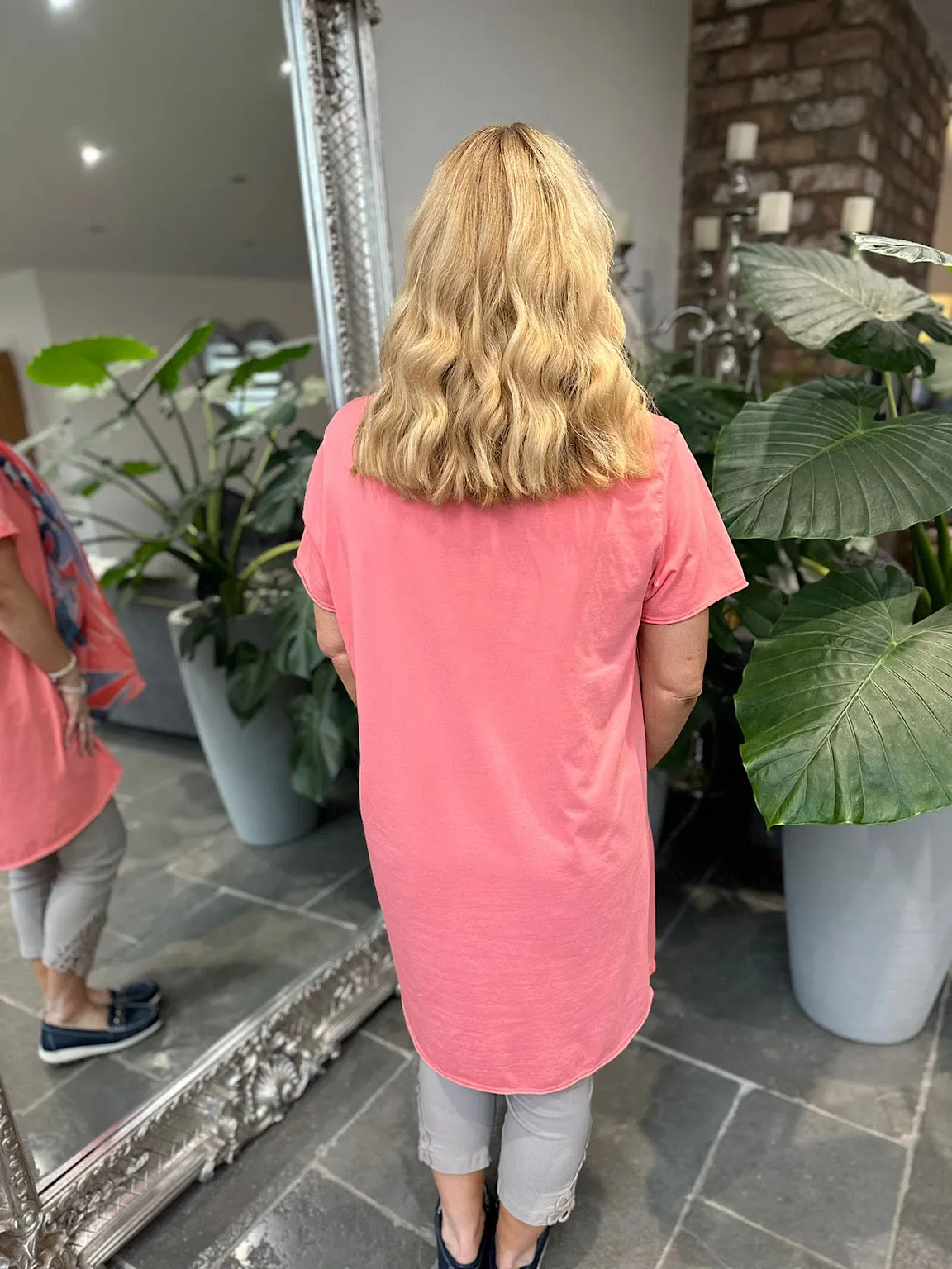 Coral Essential Hi Lo T-Shirt Harriet