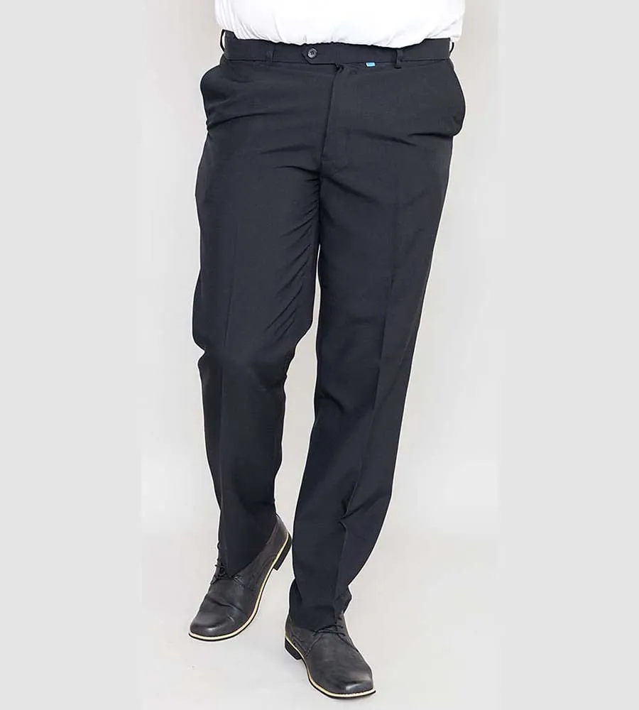 D555 Big Mens Navy Trousers With Adjustable Waist (MAX NAVY)