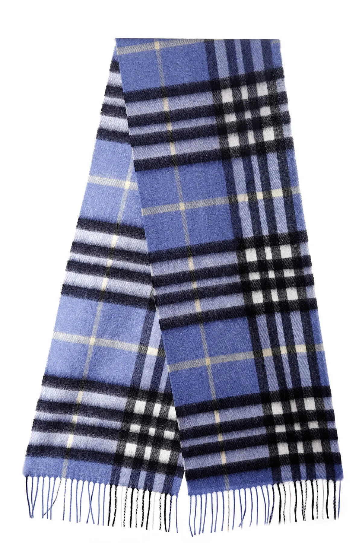 DC Milan Blue Check Lambswool Scarf