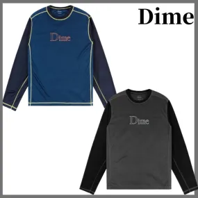 Dime  |Crew Neck Unisex Long Sleeves Plain Long Sleeve T-shirt Logo