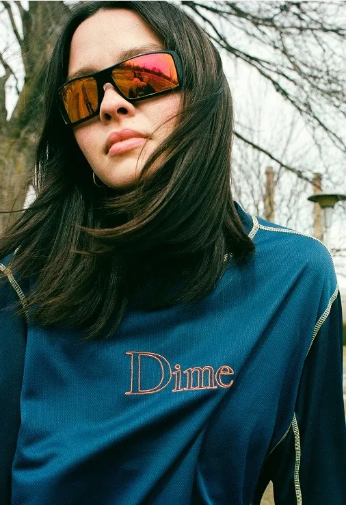 Dime  |Crew Neck Unisex Long Sleeves Plain Long Sleeve T-shirt Logo