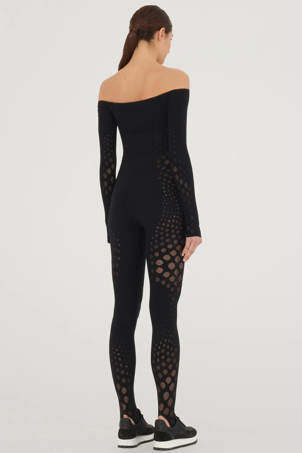 Dots Illusion Net Jumpsuit