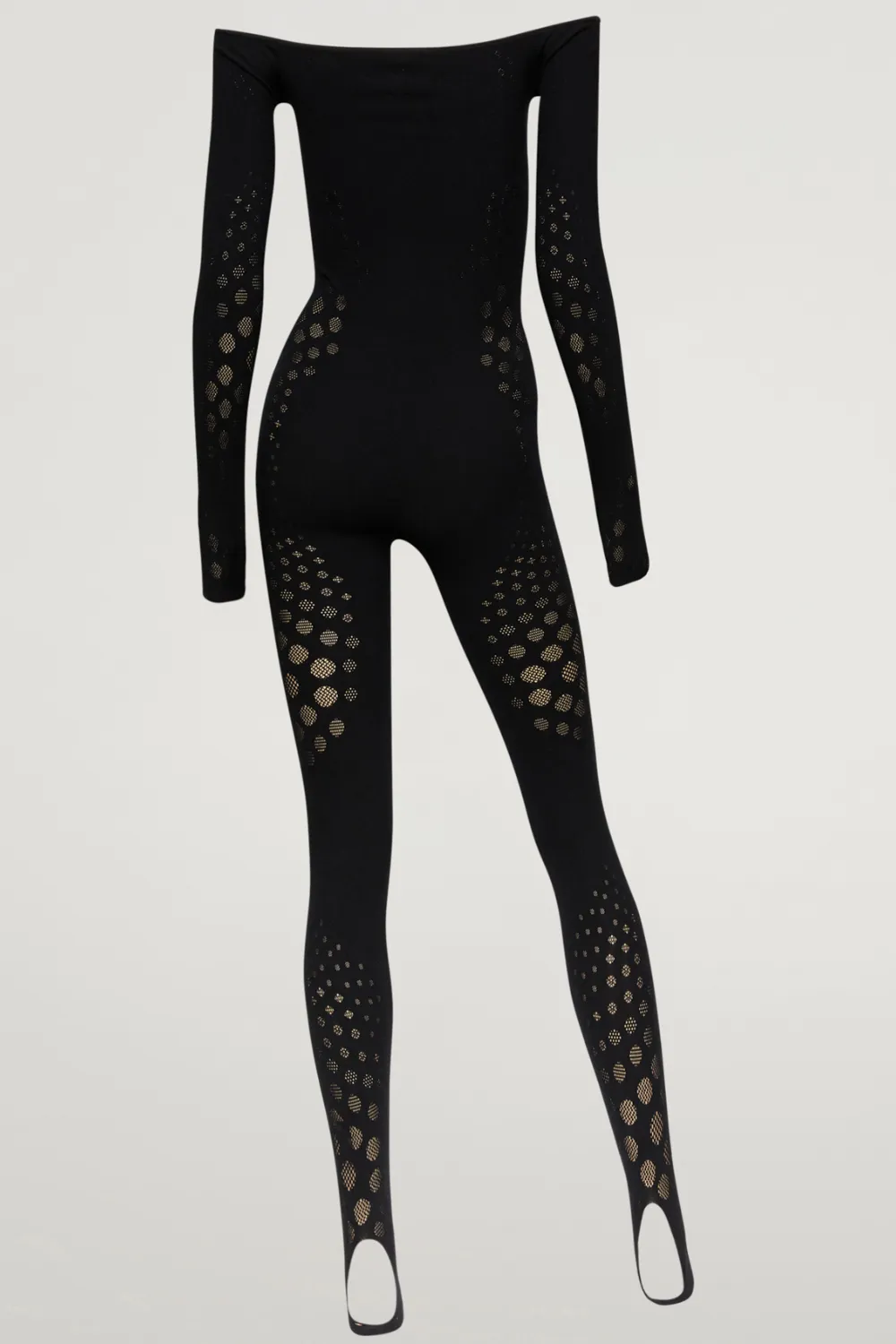 Dots Illusion Net Jumpsuit