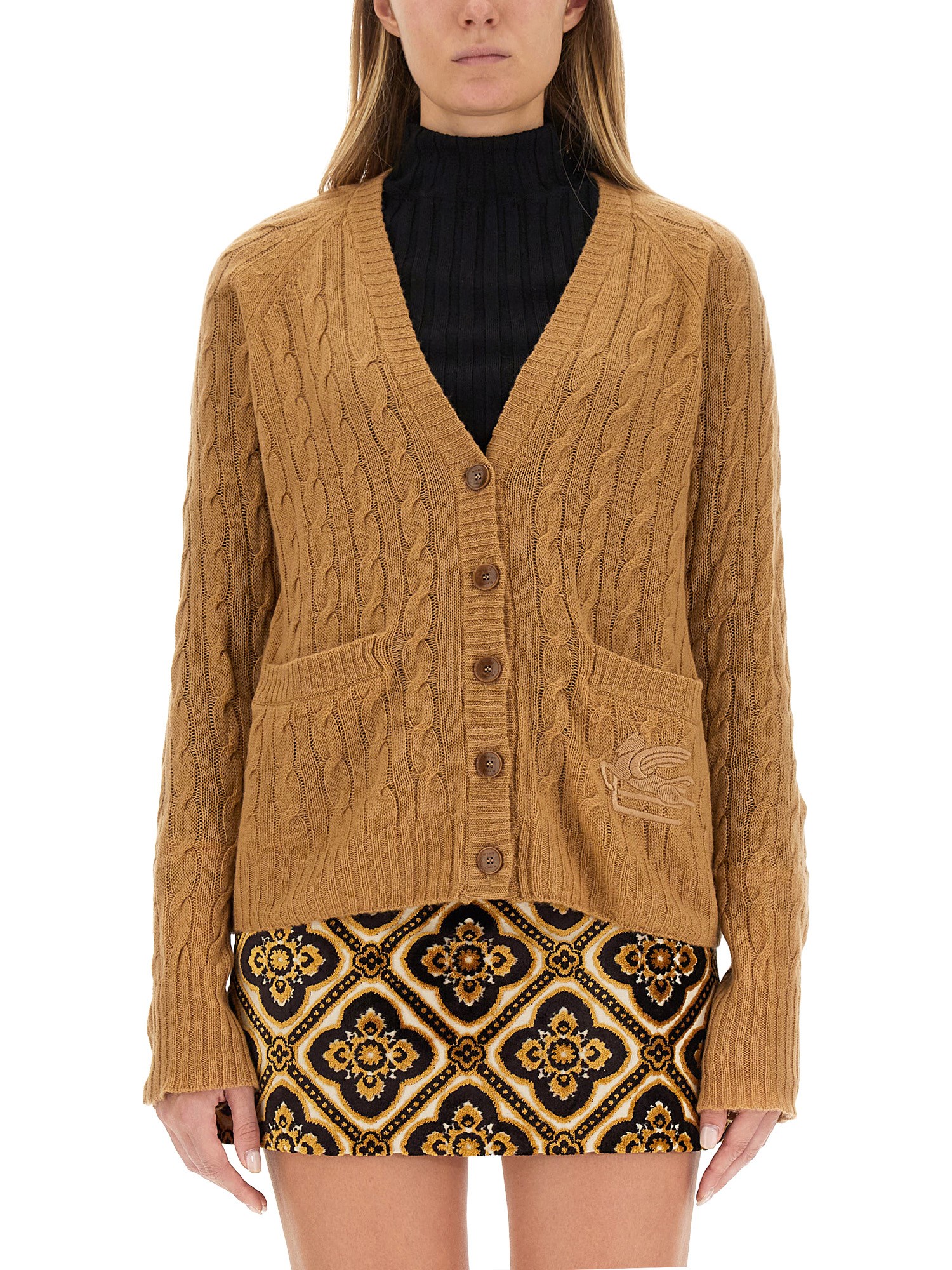 ETRO    CASHMERE V-NECK CARDIGAN