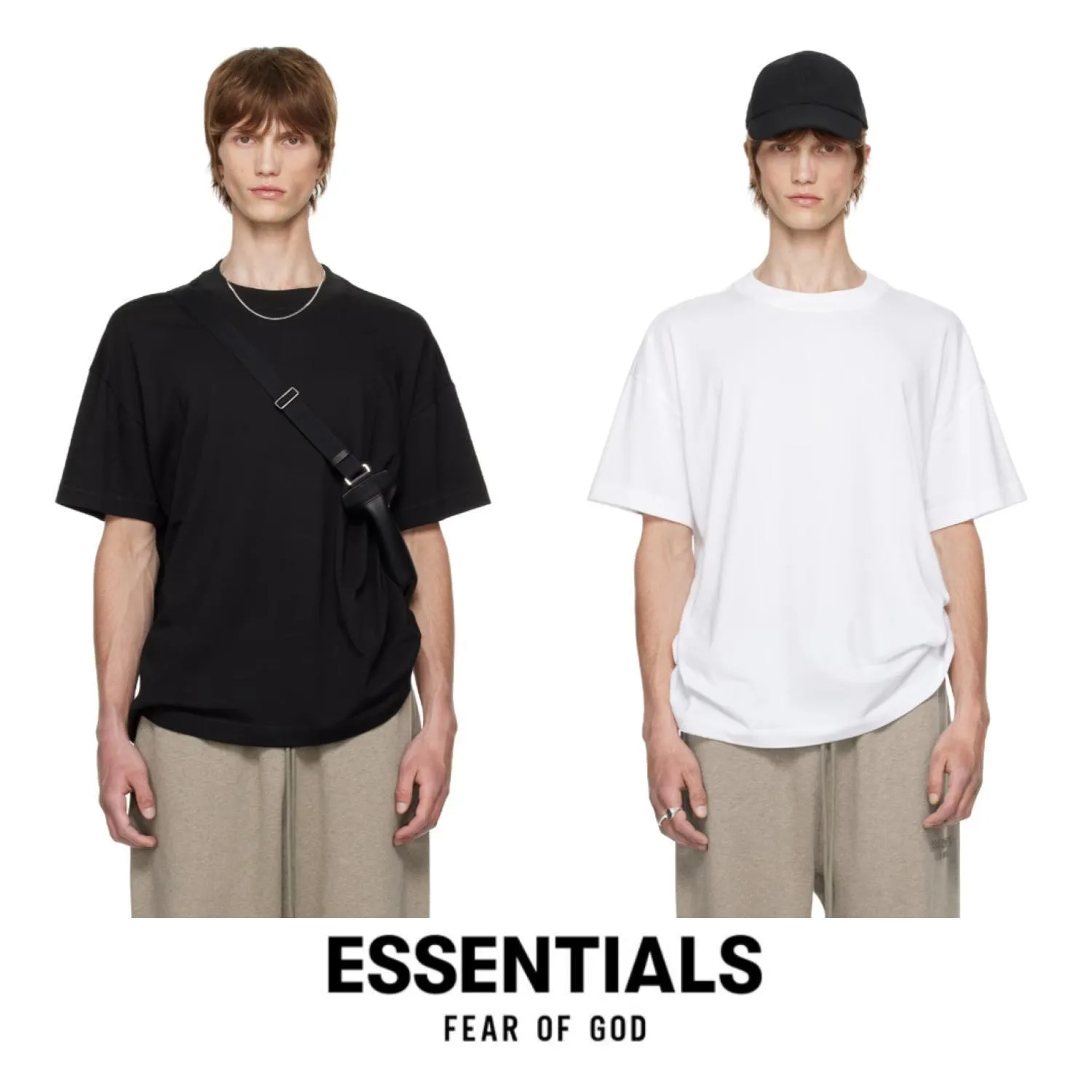 FEAR OF GOD  |Crew Neck Pullovers Street Style Plain Cotton Short Sleeves