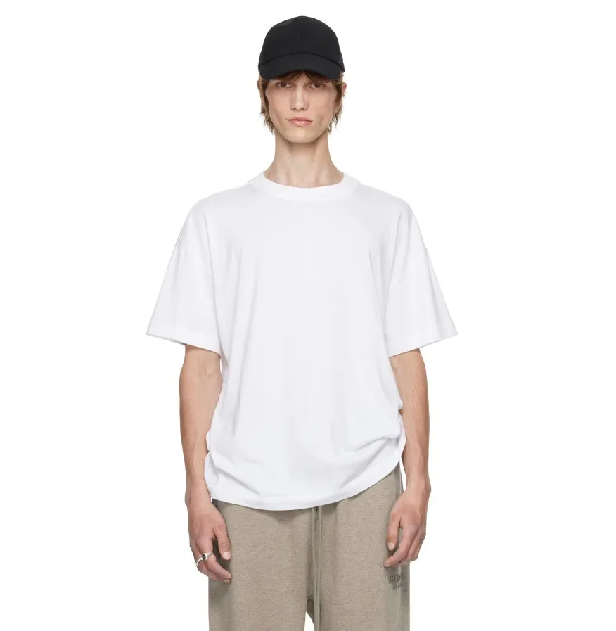 FEAR OF GOD  |Crew Neck Pullovers Street Style Plain Cotton Short Sleeves