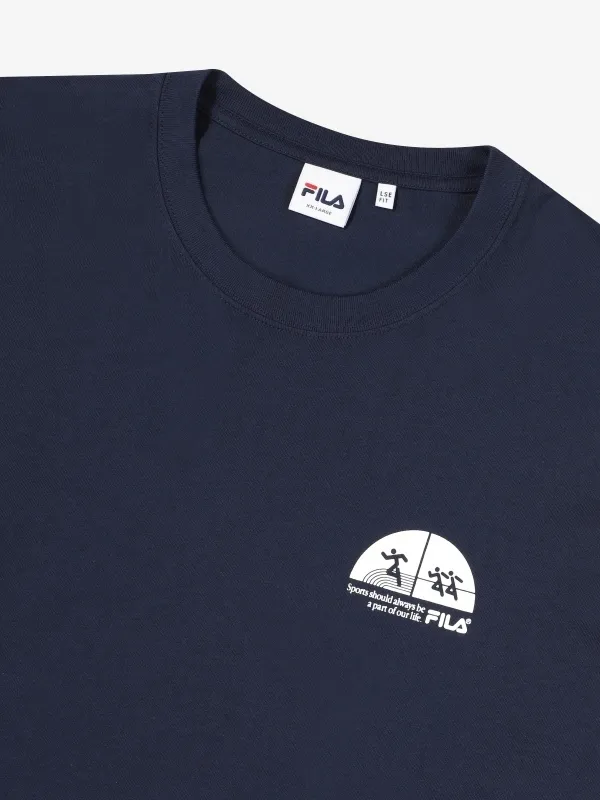 FILA  |Unisex Street Style Long Sleeves Plain Cotton