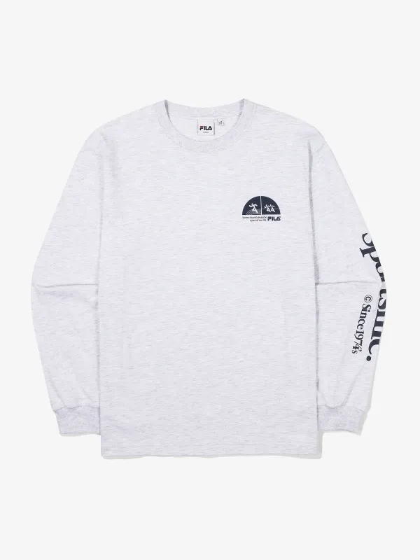 FILA  |Unisex Street Style Long Sleeves Plain Cotton