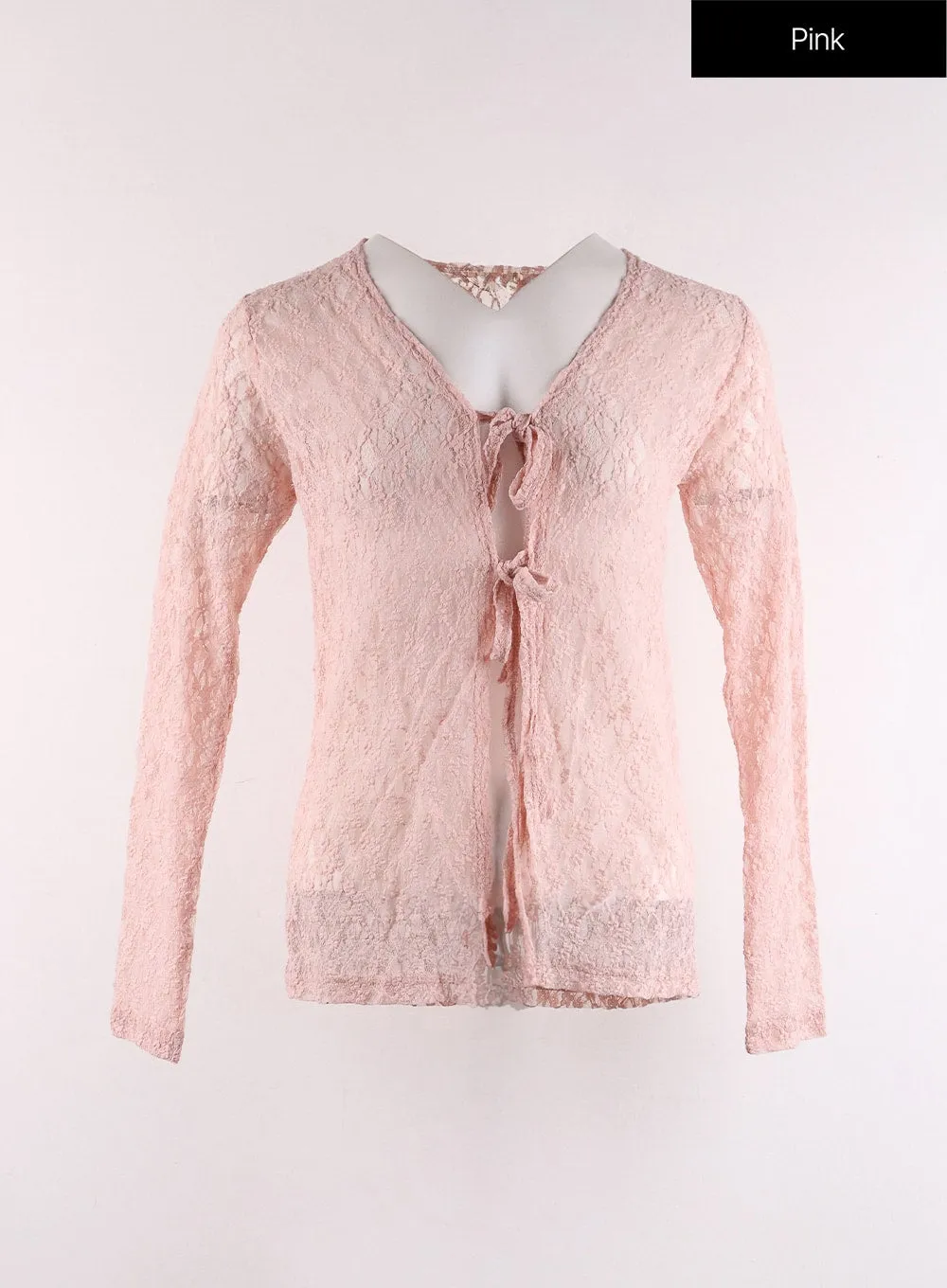 Floral Lace Ribbon Cardigan CF405