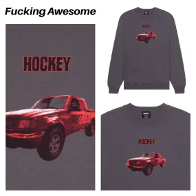 Fucking Awesome  |Crew Neck Pullovers Unisex Street Style Long Sleeves Cotton