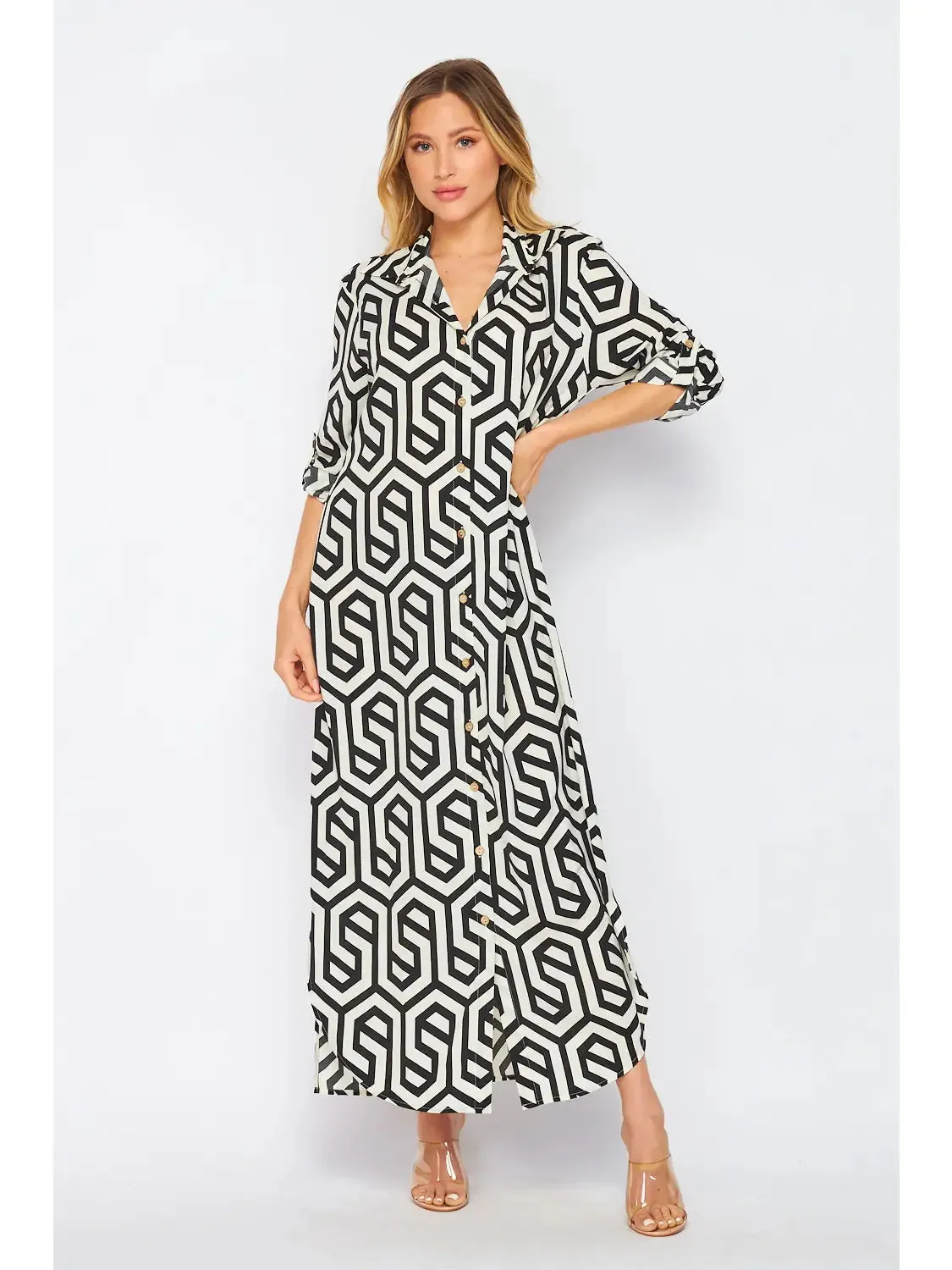 Geometric Print Dress