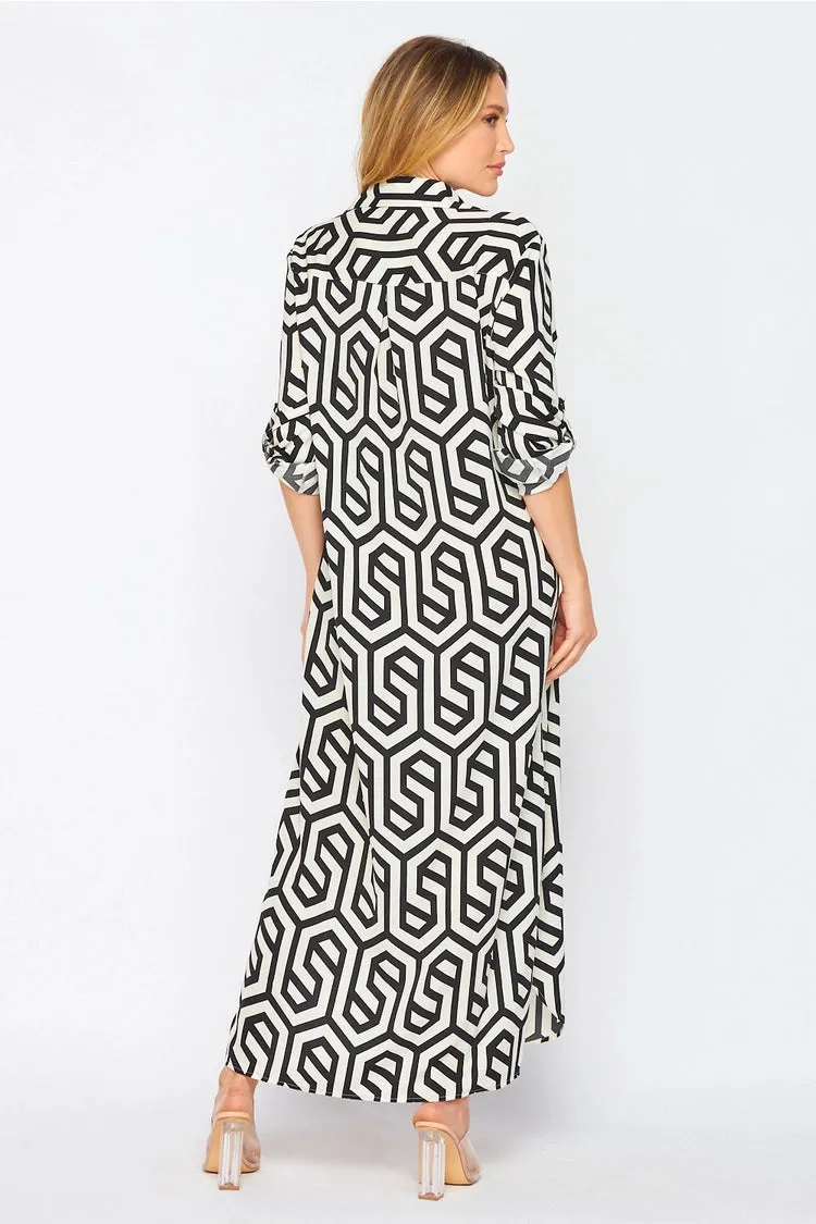 Geometric Print Dress