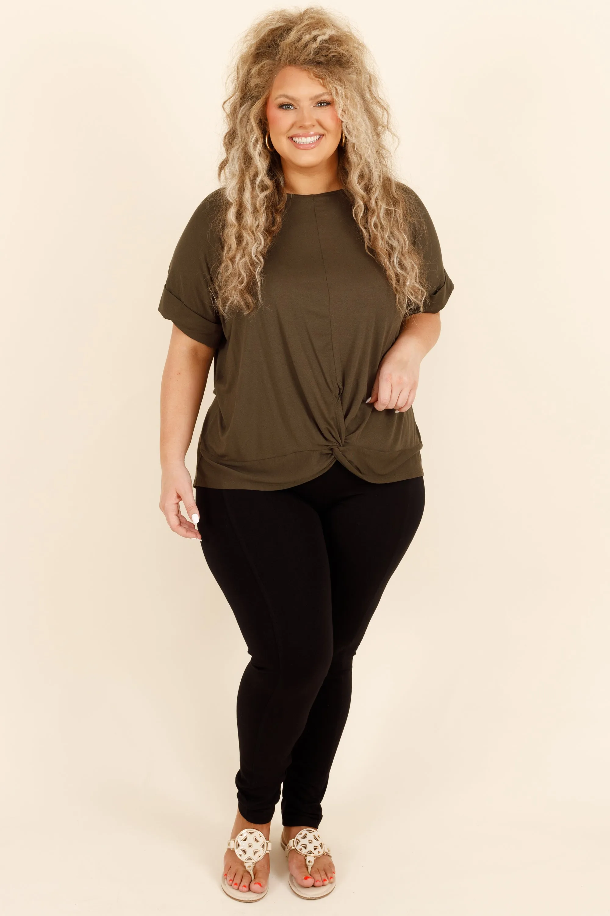 Gossip Only Top, Dark Olive