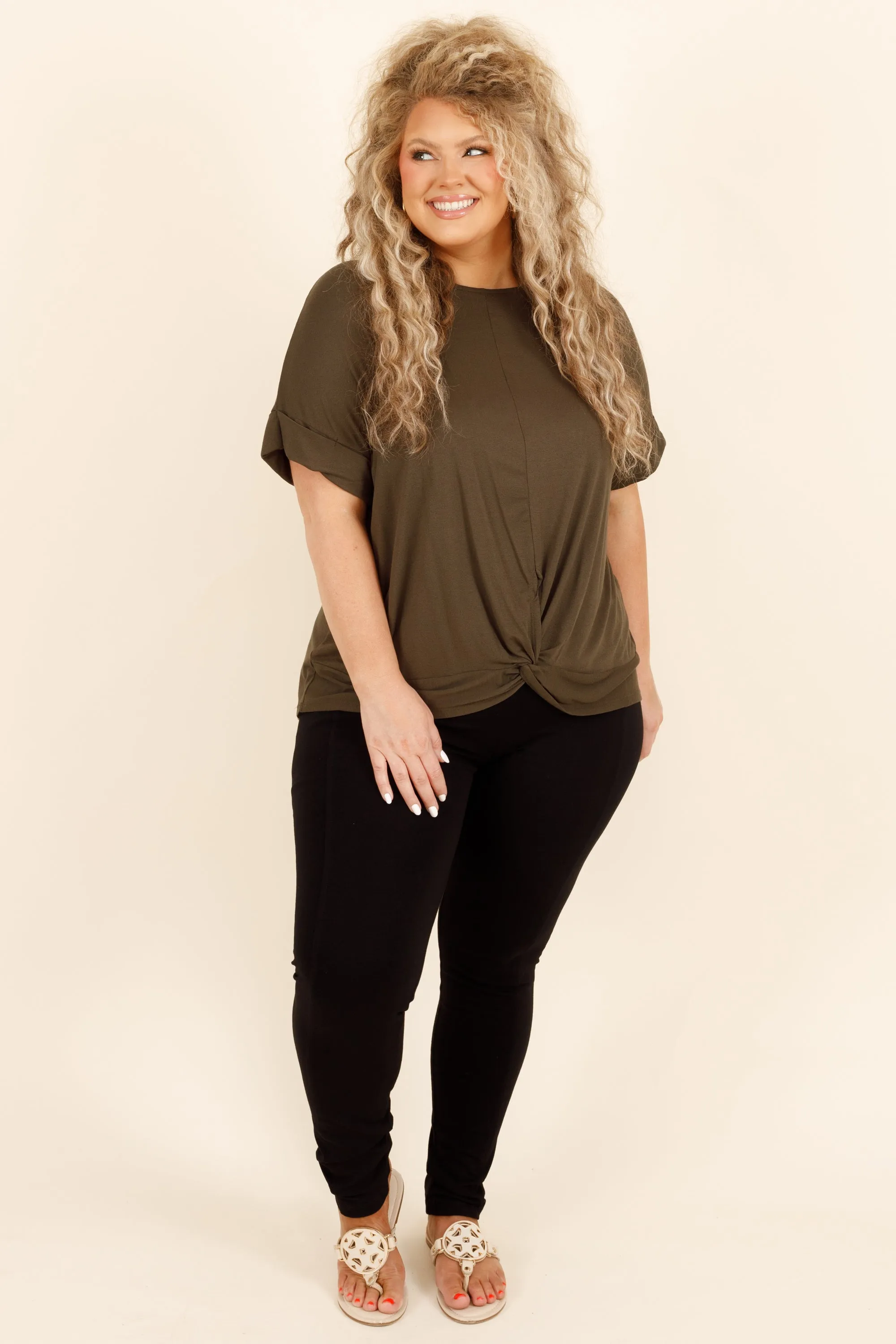 Gossip Only Top, Dark Olive