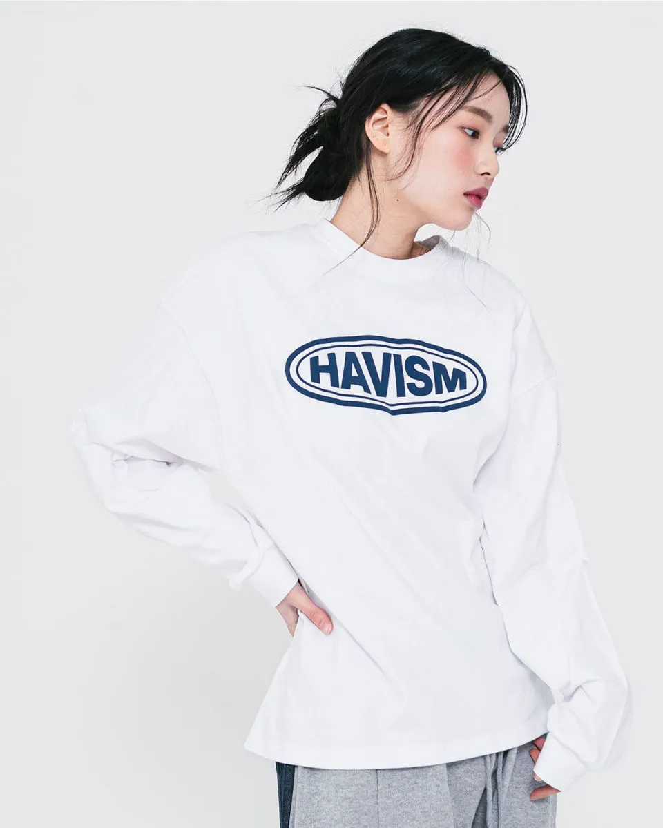 HAVISM  |Unisex Street Style Long Sleeves Plain Oversized