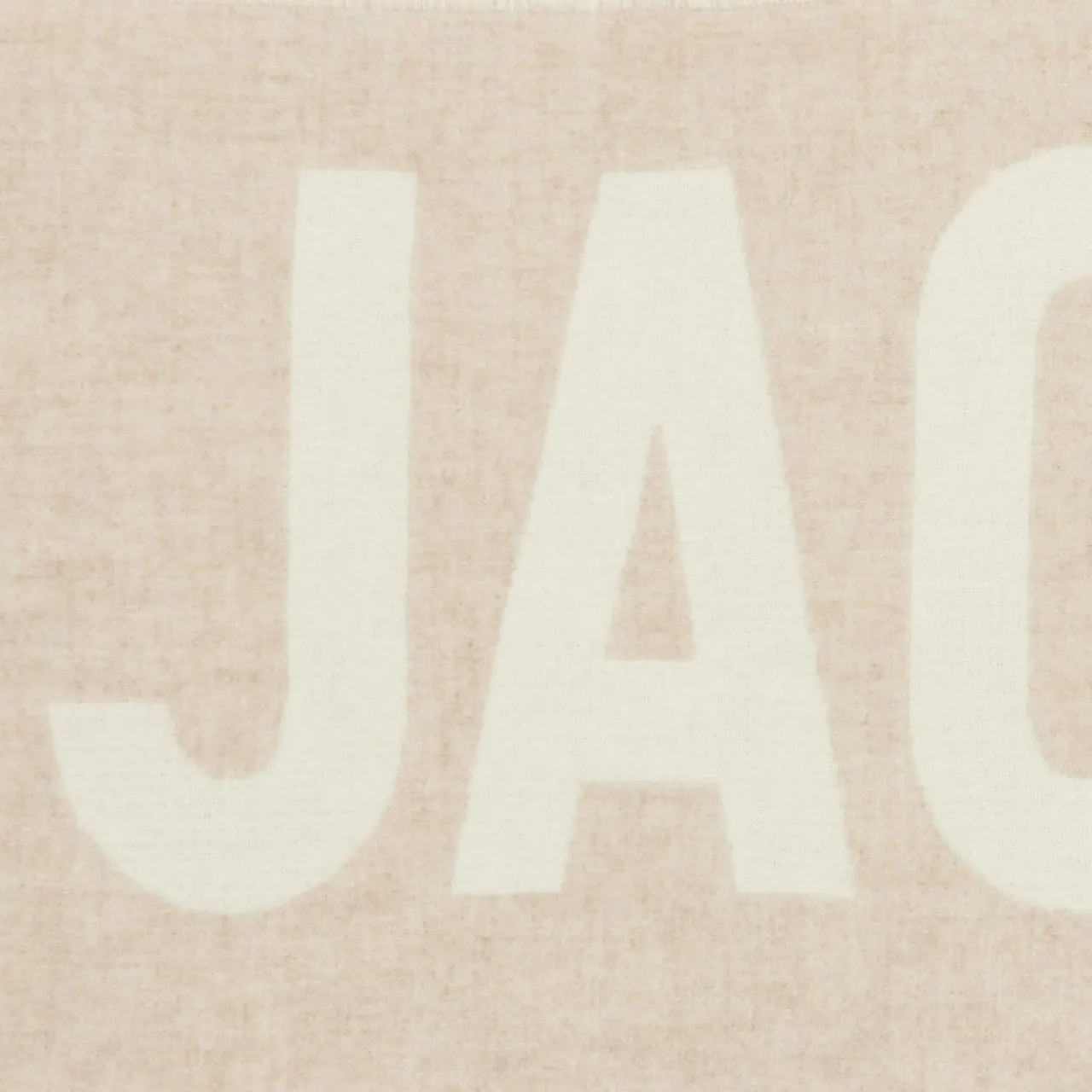 JACQUEMUS Lécharpe Fringe Logo Scarf - Multi Beige