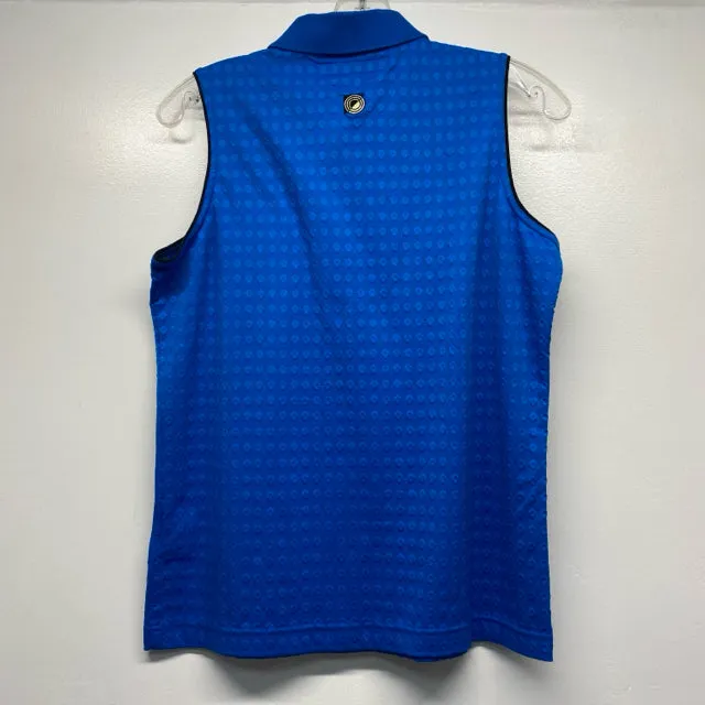 Jamie Sadock Size M Women's Blue Embossed Polo Activewear Top