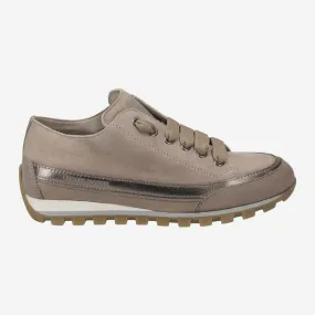 Janis Low Sneaker - Strip Taupe Gold Metallic